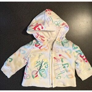 Baby Gap Hooded Zip Up Sweatshirt Size 0-3 Months Multi Color